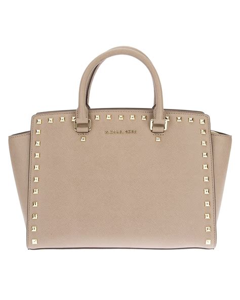 michael kors selma medium messenger grey|Michael Kors selma studded.